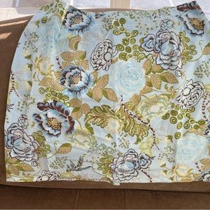 Talbots Women Floral Fully Lined Blue/Green/Burgandy-Brown/White Skirt Size 18W